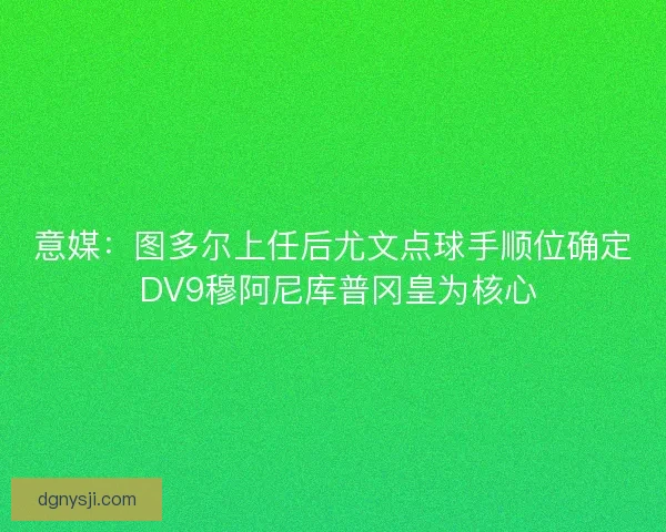 意媒:图多尔上任后尤文点球手顺位确定 DV9穆阿尼库普冈皇为核心 意媒:图多尔上任后尤文点球手顺位确定 DV9穆阿尼库普冈皇为核心